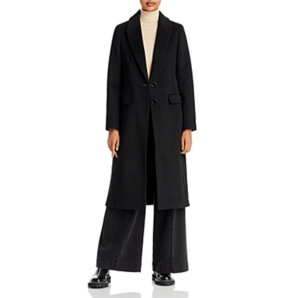 Aqua Two Button Long Walker Coat Womens Size M
